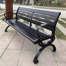 yinxx240708 Heavy-Duty Outdoor Benchs Outdoor Bench for Patio Metal Garden Black Park Benchs Front Porch Benches for Yard Lawn Decor Deck Entryway Slatted Seat for Park, Yard & Porch(Large)