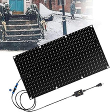 WRTYHGVGT Heated Snow Melting Mats for Stairs - Snow Melting Mats for Winter Snow Removal - Heated Outdoor Mats - No-Slip Stair Heating Mats (10" x 30"),4 Pack