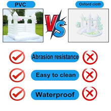 Blatesic Inflatable White Bounce House with Blower 10ft PVC Bouncy Castle