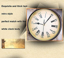 ERTTGWGF 8in Retro Metal Double Sided, Silent Double Sided Station Clock, Battery Operated Decor Double Sided Hanging Clock for Outdoor Courtyard Garden