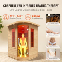VEVOR 2 Person Far Infrared Hemlock Wood Sauna Brown
