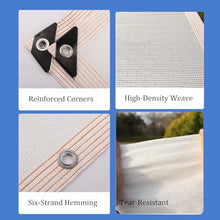 HYDBCNA White Shade Cloth for Garden, Mesh Tarp with Grommets 85% Sunblock
