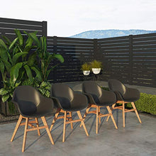 Amazonia Vernon 9-Piece Outdoor Rectangular Dining Table Set Eucalyptus Wood Amazonia