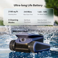Sonar Navigation Pool Vacuum for Inground Above Ground Pools, Climb Stairs Pool Cleaner with 4 Modes, Powerful Suction, Self-Parking, Wall&Waterline Cleaning Pool Robot, Clean Up to 2150 Sq.Ft
