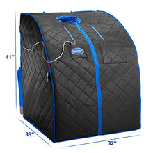 Durasage Portable Infrared Sauna Spa for Home Relaxation Black