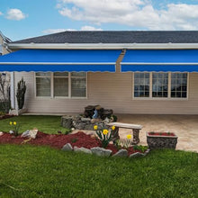 Awntech 20' Maui Manual (20' x 10') Retractable Patio Awning, Bright Blue