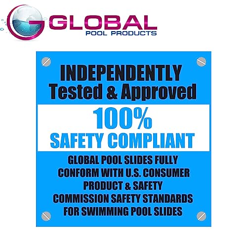 Global Pool Products Splash Inground Water Slide Deck Mounted Right Curve Sand