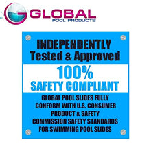 Global Pool Products Inground Swimming Pool Water Slide Deck Mounted Right Curve Turn Sand