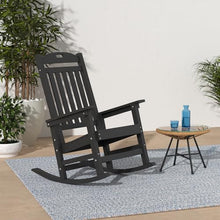 YEFU Outdoor Rocking Chair Set of 4 Heavy Duty Black