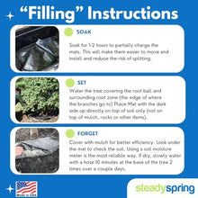 SteadySpring 24" Smart Tree Watering Mat Auto Refills Rain Slow Release Technology