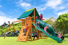 Best in Backyards Dream Cedar Wood Swing Set Jungle Gym with Clubhouse