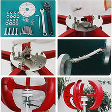 HENGJINGTR 220v, 12000W Wind Turbine Generator, 12V-220V Vertical Axis Windmill Portable Wind Power Turbine Generator Kit with Charge Controller(Red)