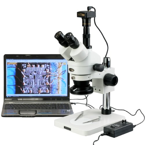 AmScope Trinocular Stereo Zoom Microscope 3.5X-90X White