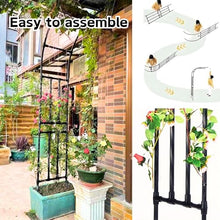 GFSGHZZ Lar Metal Garden Arch Trellis 2.4M - Heavy Du Steel Pera for Climbing Plantswedding Decorwall Mounted Support Epatio & Yard Pathway,Black-240W X 240H Cm