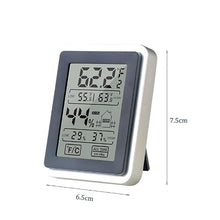 ASWRTYJO ABS Digital Display Hygrometer Touch Screen Remember High Low Temperatures