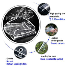 QINGLUAN Heavy Transparent Waterproof Tarpaulin - 22Mil Garden Rainproof Clear Poly Tarp Plant Cover Insulation Shed Cloth with Grommets for Covering Garden Plant Camping Supplies,7.3x11m/24x36ft