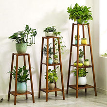 MIIKHI Flower Stand Natural Bamboo Multi-Layer Flower Stand Brown Potted Plant Display Stand Suitable for Indoor Terrace Garden Plant Display Stand (Size : 1