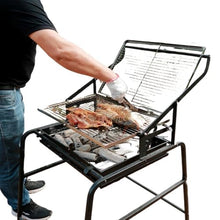 Outdoor Dismantlable BBQ Rotating Grill Mesh Frame for Charcoal Chicken, Beef, and Courtyard Oven(SKJ-002)