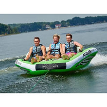 RAVE Sports 3 Person Inflatable Nylon Wake Hawk Towable Boating Water Tube Green