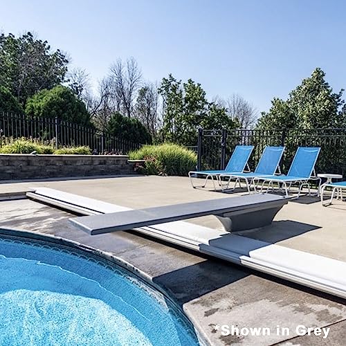 Global Pool Products 8' White Diving Board Replacement for Inground Pools
