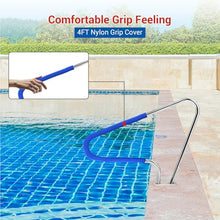 Pool Handrail 48"x 36", Rustproof Pool Handrail for Swimming Pool 370LBS Load Capacity, 304 Stainless Steel with Blue Grip Cover & Accessories