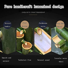 Relaxing Tabletop Waterfall Fountain, Handcrafted Bamboo Water Fountain with Water Wheel, Natural Bamboo Decor for Indoor and Outdoor Garden Fountain,65cm