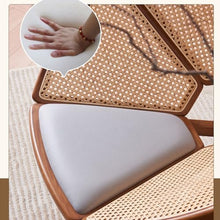 XRXwuf689 Home Rattan Chairs- Natural Rattan Flower Chair, Rattan Dining Chair, Round Rattan Loop with Seat Cushion Patio Lounge Chair