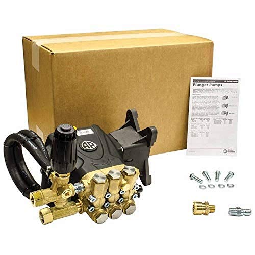 ANNOVI REVERBERI RRV4G40-VRT-PKG Pressure Washer Pump, 4000 PSI, 4 GPM Replacement Pump w/ VRT3 Unloader, TRF