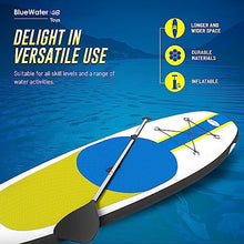 Blue Water Toys Portable Inflatable Stand Up Paddle Board Kit Turquoise/Yellow