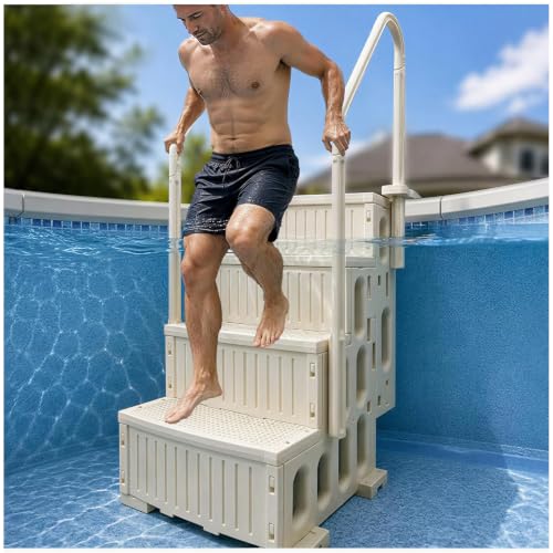 4-Step Heavy Duty Non-Slip Above Ground Pool Ladder