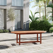Brampton Patio Wilton 9-Piece Oval Extendable Dining Set Dark Teak Finish