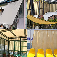 GPWDIEJB Outdoor Garden Patio Awning Canopy 2 x 6.5m HDPE 95% UV Block Screen Shelter Gazebo Pergola Brown