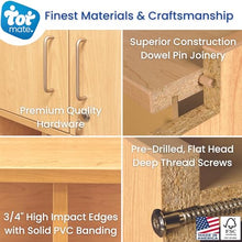 Tot Mate Double-Sided Wooden 2-Shelf Storage Organizer Maple