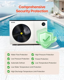 VEVOR Pool Heat Pump Max 93390 BTU, Electric Pool Heater for Above & In-Ground Up to 22455 Gallons, All-DC Inverter Technology, WiFi & App Remote Control, Multiple Protection for Swimming Parties