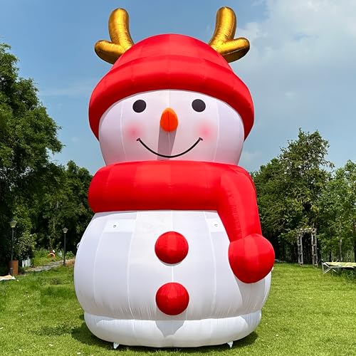 Wellcomer 20Ft Giant Christmas Inflatable Snowman with Powerful Blower, Blow Up Holiday Decoration for Outdoor Yard Lawn Christmas Party (Without LED Lights)