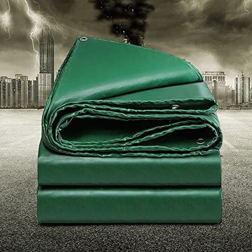 IMPREC Tarps Heavy Duty Waterproof, with Rust Grommets Foldable for Garden Sunshade Window Plant Cover Rain Shelter, Camping, Outdoor Cover and Pool Cover WMEIE (Color : Green, Size : 4x10m)