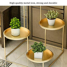 Multifunctional Flower Rack Metal Iron Plant Stand Garden Display Shelf Living Room Decoration Golden Storage Organizer
