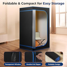 SereneLife Infrared Heat Home Sauna, Compact & Portable Spa Style Steam Sauna, Foot Pad Heating Mat, Indoor Personal Sauna with Foldable Chair, at-Home Relaxation and Rejuvenation
