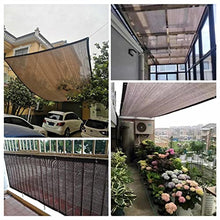 Sunblock Shade Cloth,Shade Cloth 90% Blocking Rectangular Brown Multiple Sizes Sunshade Sail with Grommets(7x7m(23 * 23ft))
