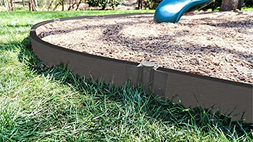 Weathered Wood Curved Playground Border Kit 64' - 2" Profile