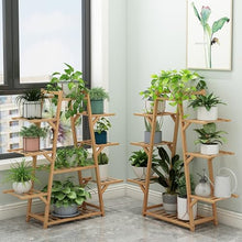 MIIKHI Wooden Plant Pot Holder Vertical Garden Planter Outdoor Plant Stands for Patio Flower Shelf Plant Rack Display Shelf