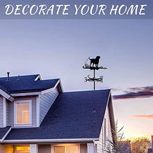 ZNEL Animal Dog & Puppy Weathervane Metal Stainless Steel Wind Vane Weathercock,Spray Paint to Prevent Rust Wind Direction Indicator Garden Patio Yard Ornament,Guide Dog
