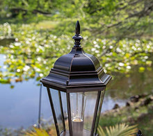 Kenroy Home Villa 6' Traditional 2-Light Decorative Vintage Outdoor Portable Street Lamp with Clear Glass Panels for Deck, Patio, Porch, Walkways, or Backyard Events, Oil Rubbed Bronze