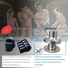 MSHOSAC Pool Handrail Inground Pools Handrails, Easy Mount Summer Stainless Steel Railings Safety Pool Hand Rails (Thick 1.5mm)
