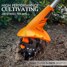 Vdniduir Cordless Garden Tiller, Electric Soil Cultivator,Powered Tiller Cultivator,for Gardens,Small Farms