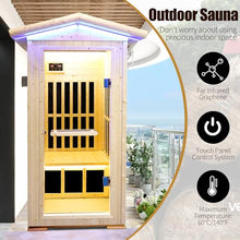 ToTibuy Outdoor Infrared Sauna Finland Spruce Wood Color