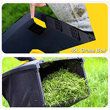 Electric Rotary Lawn Mower, 40cm Cutting Width, 40V Cordless Lawnmower with Battery and Charger, 45L Grass Box, Folding Push Lawn Trimmer