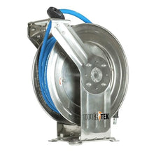 Blu Shield Tough Tek Rubber Pressure Washing Hose Reel 3/8" X 50' (SS Dual Arm) with 6' Lead-in-Hose