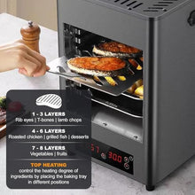 saditesdk Electric Steak Broiler with Adjustable Temperature & Timer, Stainless Steel Cooker for Beef, Chicken, Seafood, Vegetables, and Toast,LightGray