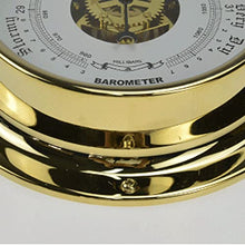 ZLyXZQG Glass Barometer,Outdoor Temperature Gauge,Traditional Barometer Roman Clock and Barometer with Built in Hygrometer and Thermometer